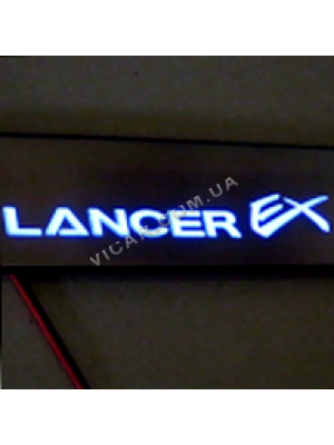 Накладки на пороги led Lancer X 